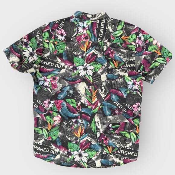 O'Neill Mens XXL Hawaiian Shirt Standard Fit Button Down Abstract Floral Graphic - Picture 4 of 4